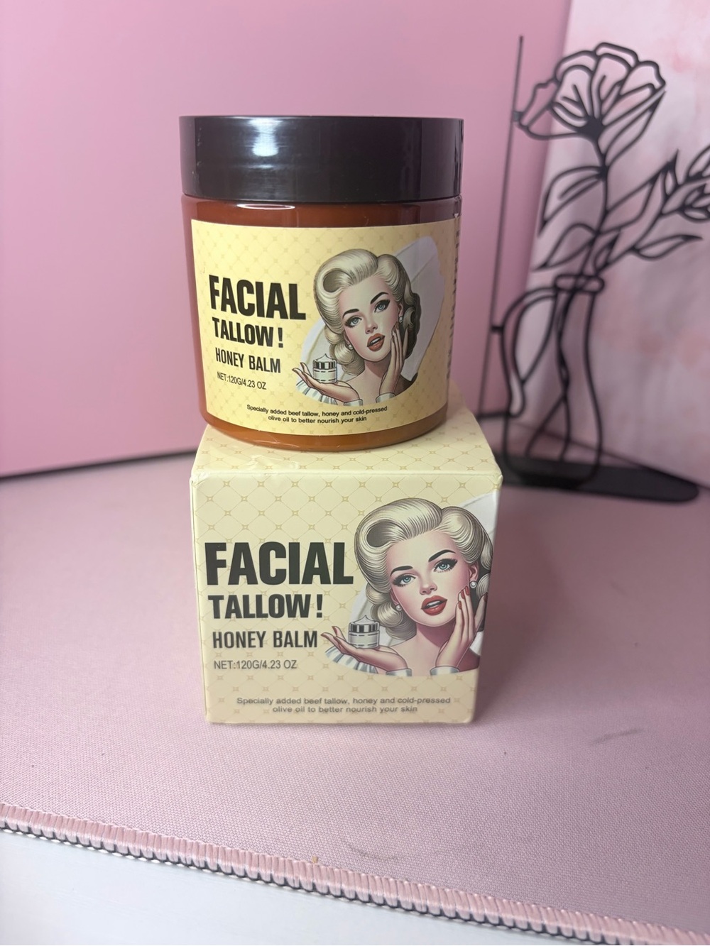 Facial Tallow Honey Balm - Retro Label